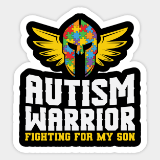 Autism Warrior Fighting   For My Son Sticker